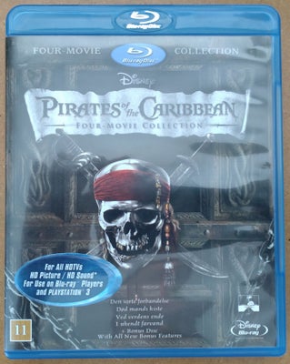 Pirates of the Caribbean - Four-Movie Collection, Blu-ray, eventyr, 
Den sorte forbandelse
Død mands