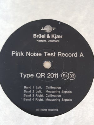 Andet, Andet, Bruel og Kjær  testplader, Perfekt, NOS ubrugte testplader Pink Noise

Bruges som test