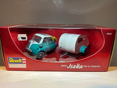 Modelbil, Revell BMW Isetta + campingvogn , skala 1/18, Aldrig været pakket ud