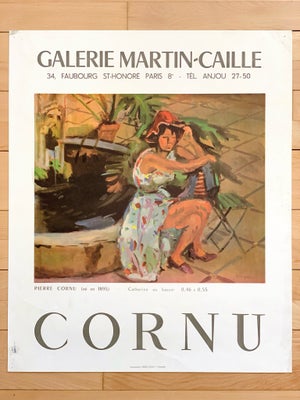 Original vintage plakat, Pierre Cornu, b: 54 h: 65, Fin vintage plakat af Pierre Cornu. Til udstilli