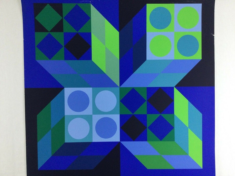 Kunst Plakat, Vasarely Multiples, b: 62 h: 94