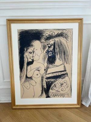 Litografi , Pablo Picasso , motiv: Le  Vieux Roi , b: 67 h: 82,5, Pablo Picasso, Mourlot, Paris. 
Le