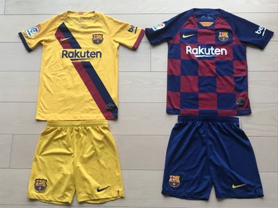 Fodboldsæt, FC Barcelona, Nike, str. 137 - 147 M, To officielle FC Barcelona fodboldtrøjer til børn 