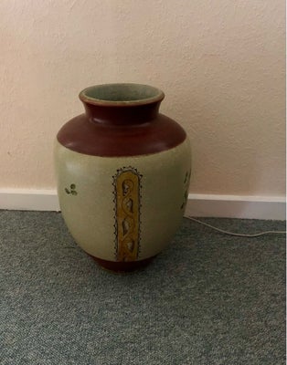 Keramik, Vase, Stor flot krukke vase af ældre dato. Fra ca 1930-1940. Højde 36 cm. Diameter 26 cm. P