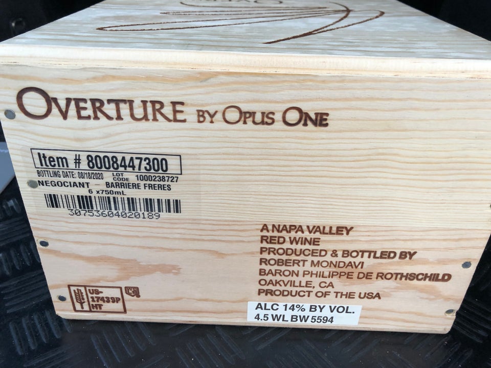 Vin og spiritus, Opus One Overture OWC (6 flasker -