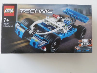 Lego Technic, 42091, Lego technic 42091.
Komplet politijagt i meget fin stand.
Manual og æske i mege