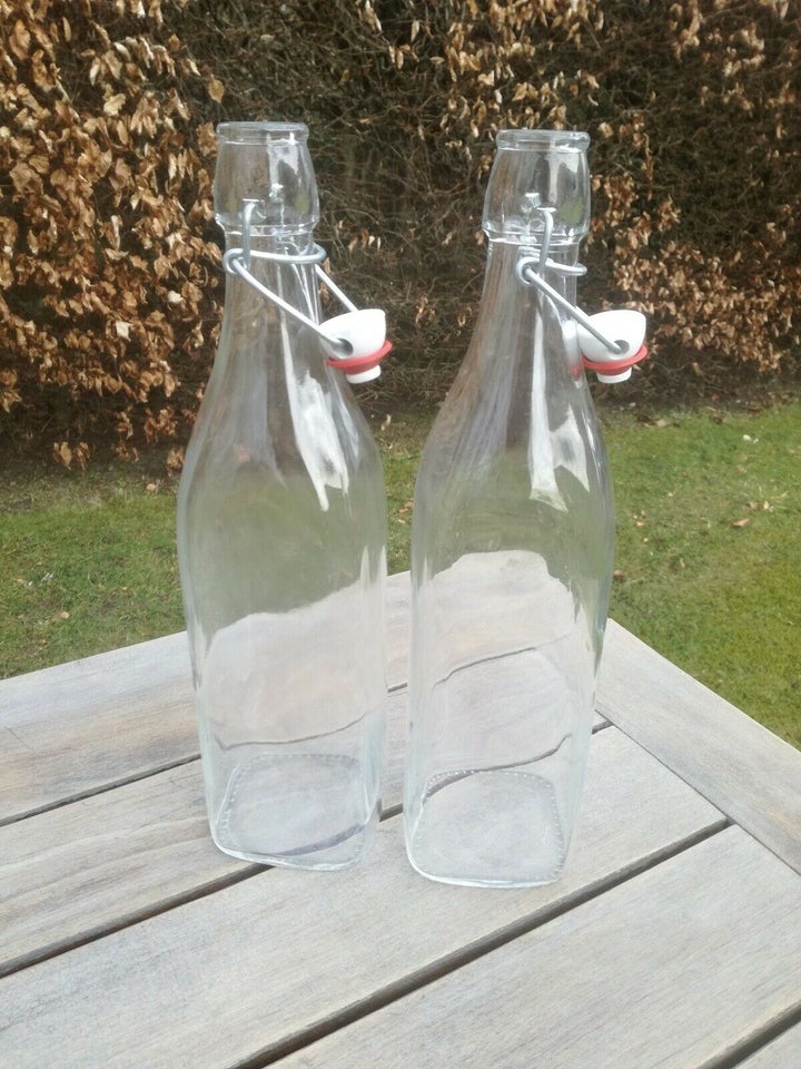 Salg Mærkelig geni Glas, 2 patentflasker 31 cm ??. Pr - dba.dk - Køb og Salg af Nyt og Brugt