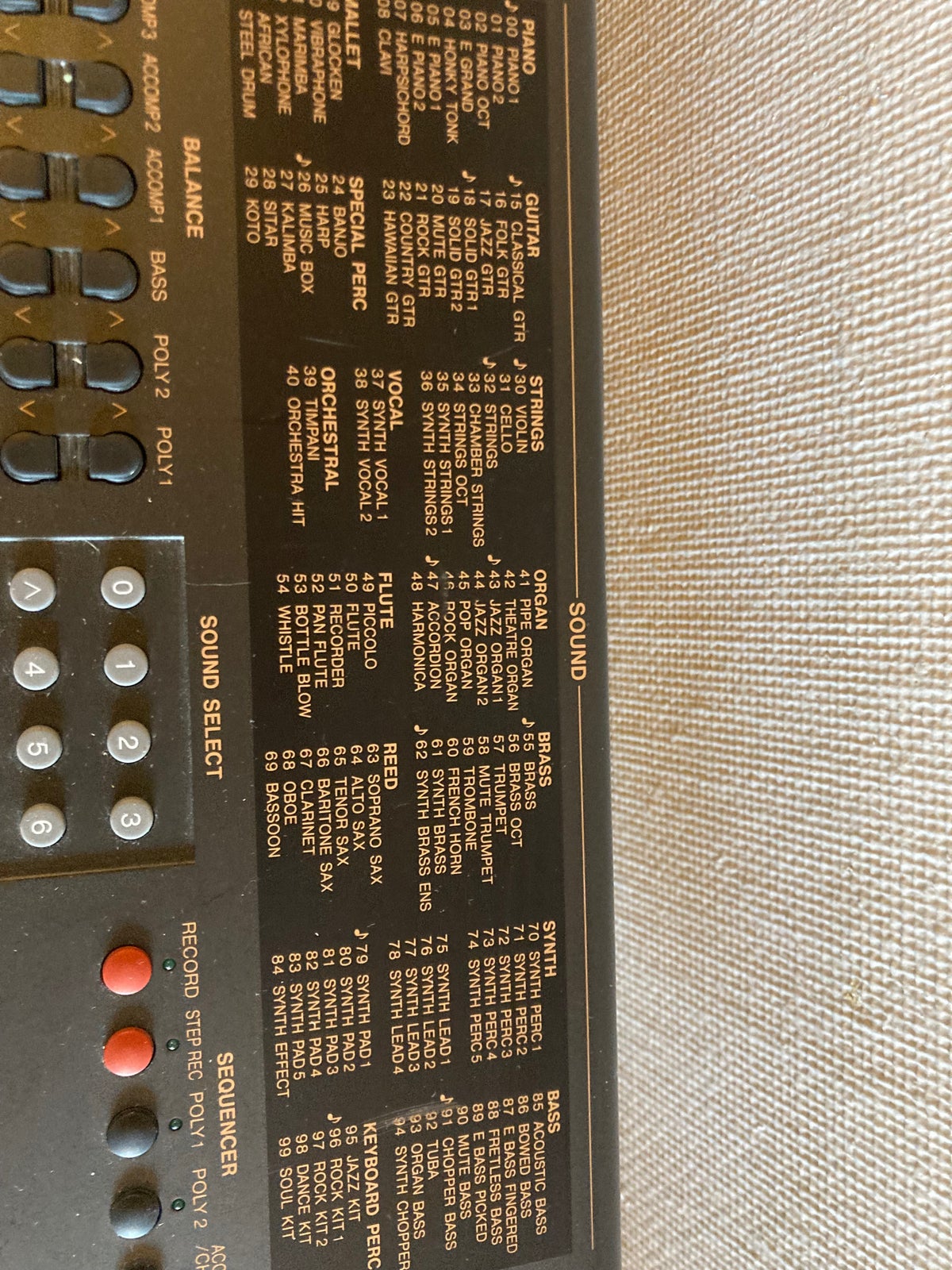 Keyboard, Technics Pcm keyboard KN550