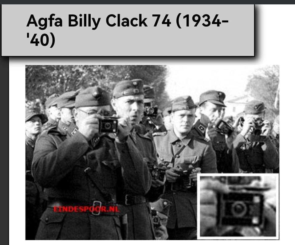 Foto, WW2. Wermacht. AGFA BILLY CLACK -74 kamera