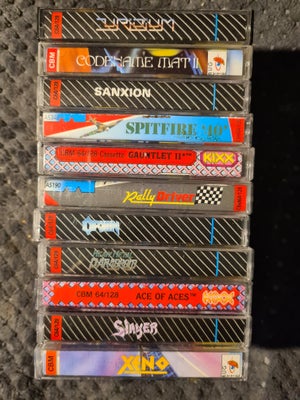 Kasette spil, Commodore 64 og 128, Tilbyder 11 commodore 64 og 128 spil på kassette.
Alle er i virke