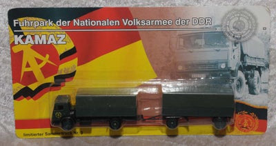 Modellastbil, HM-BIL-Lastbil-GEFRA KAMAZ lastbil fraden østtyske Volksarmee, #GE02, skala H0, Lastbi