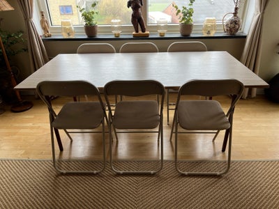 Klapbord/foldebord/sammenklapligt bord/markedsbord, Retro, Meget fint og robust skolebord

180x90 cm
