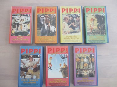 Børnefilm, VHS Film Pippi Langstrømpe
Pippi komplet 1-7

