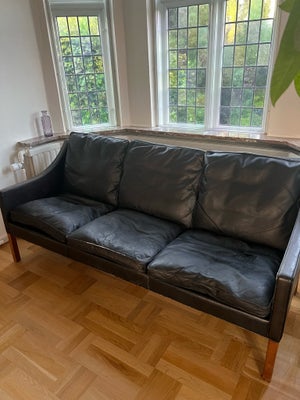 Børge Mogensen, 2209, 3-personers sofa, Original Børge Mogensen 3-personers lædersofa, model 2209. S