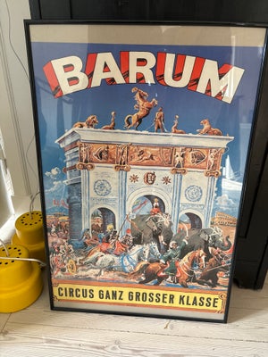 Plakat, motiv: Cirkus, b: 62 h: 86, Original gammel tysk cirkusplakat 
Tegnet af Oscar Knudsen i 63

