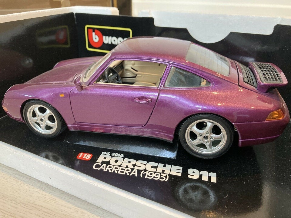 Modelbil, Porsche 911 Carrera 1993 1/18, skala 1:18