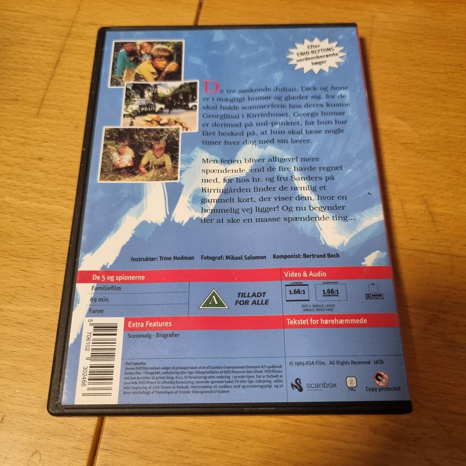 De 5 og spionerne, DVD, familiefilm