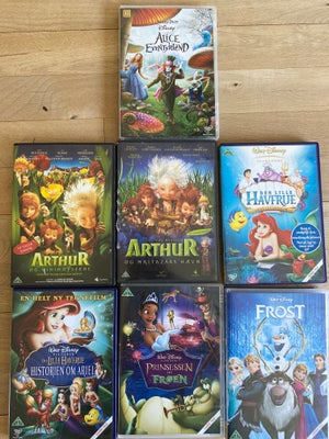 Disney, mfl, DVD, animation, Sælges til 20 kr stykket. Eller samlet for 60

Frost, Arthur, ariel,  a