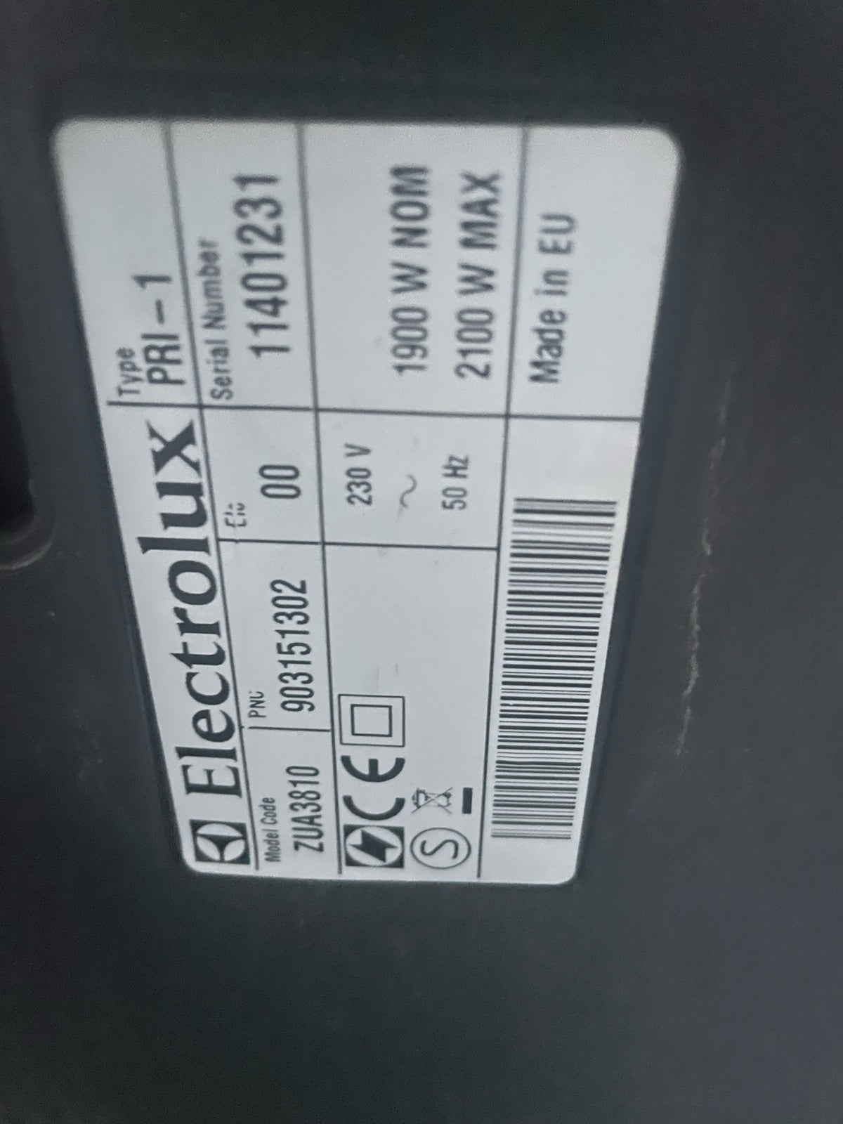 Støvsuger, Electrolux, 2100 watt