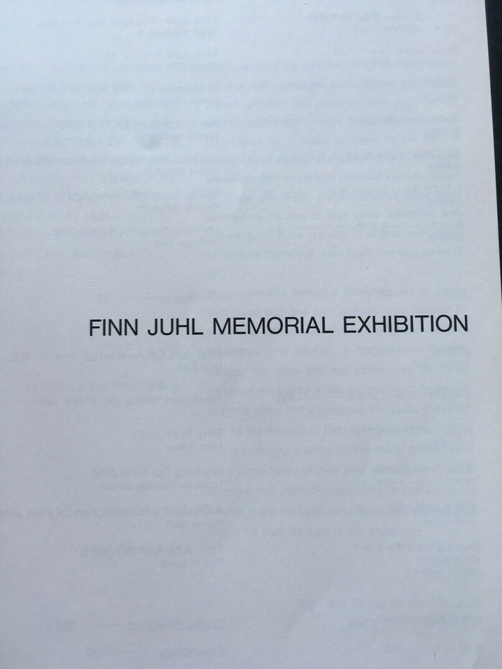 Finn Juhl, Finn Juhl bogen memorial exhibition, Bog