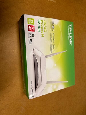 Router, wireless, TP-link, Perfekt, To-link router 3G/4G wireless N, model TL-MR3420, ny - aldrig bl