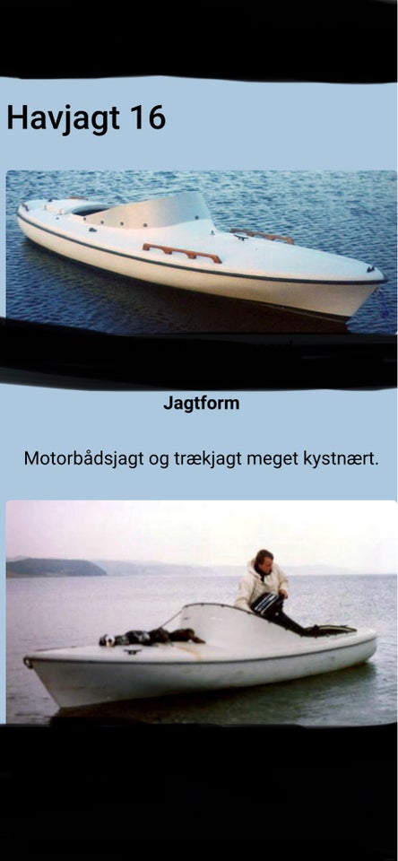 Jolle, Forårs pris Havjagt 16 m. Motor NY, årg. 1999