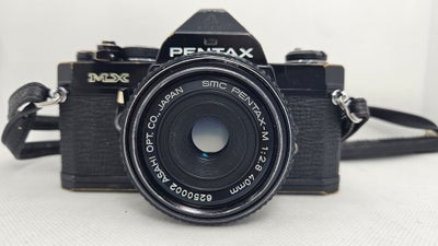 Pentax, MX, spejlrefleks, Rimelig, Pentax MX analog kamera i sjælden sort farve. Det er et velfunger