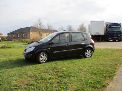 Renault Scenic II, 2,0 Expression, Benzin, 2004, km 200000, sort, træk, aircondition, ABS, airbag, a