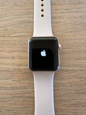 Smartwatch, Apple, Apple Watch 3-series. 38 mm. aluminium case. Gold / Rosa. Brugsspor, men generelt
