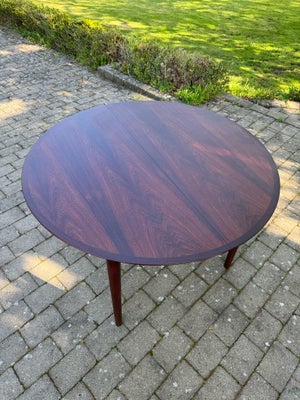 Spisebord, Palisander, Arne Vodder, Rundt spisebord i palisander designet af Arne Vodder og producer