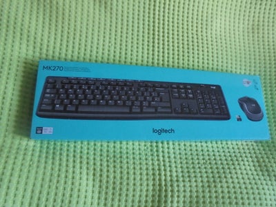 Tastatur, Logitech MK270 Combo Wireless - ND , Perfekt, - Tastatur & Mus sæt - Nordisk - Sort
Tastat