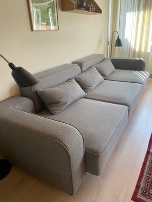 Sofa, uld, 3 pers. , Formel A, Formel A Twin sofa i grå uld. Længde 325cm. Der medfølger tre puder. 