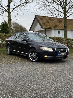 Volvo S80, 2,4 D5 Momentum aut., Diesel, aut. 2008, km 498000, sort, træk, nysynet, klimaanlæg, airc