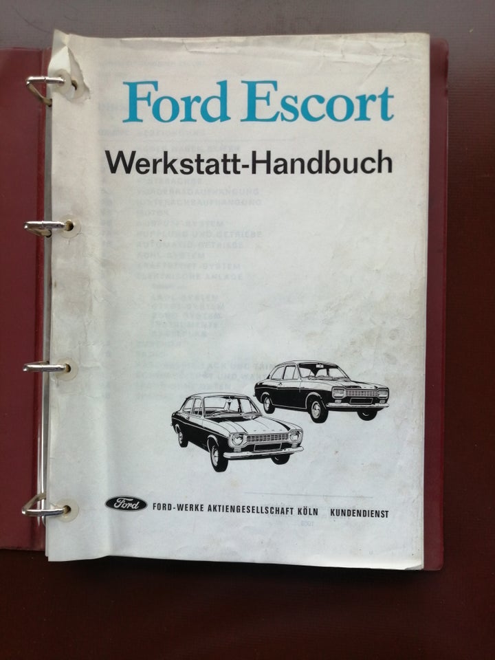 ford escort mk 1 værkstedsmanual, emne: bil og motor