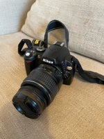 Nikon D40x, spejlrefleks, 18-55 x optisk zoom