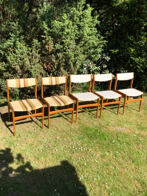 Spisebordsstol, teak, Erik Buch, 5 stk spisebordsstole i teak sælges. Stolene er tegnet af Eric Buch