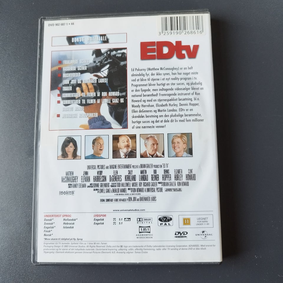 EDtv, instruktør Ron Howard, DVD