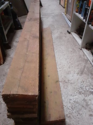 Planker, egetræ, brugt  ældre egetræ med patina  11stk bredde 14cm tykkelse 2,5cm længde 200cm 2stk 