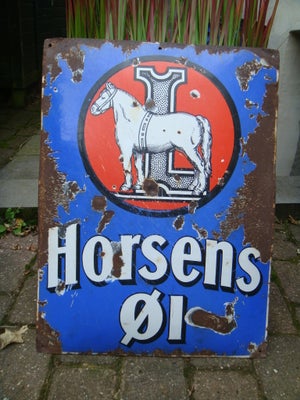Skilte, Emaljeskilte, Emaljeskilte fra Horsens Øl fra år 1929. Sælges.
Fragt 65 kr. 
Eller afhentes 