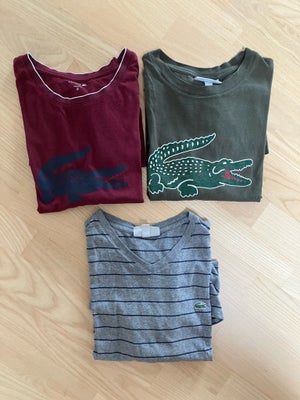 T-shirt, Lacoste, str. M, 3,Lacoste t shirts str M 
Ægte 
Samlet 100kr