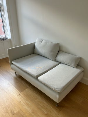Chaiselong, bomuld, anden størrelse , Ikea, Ikea chaiselong med hvidt/beige bomuldsbetræk, som jeg s