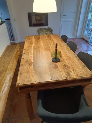 Spisebord, Massivt træ, b: 90 l: 180, Rigtig fint spisebord. Meget robust