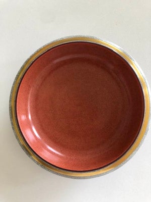 Keramik, Skål krakeleret Orange med guldkant, Royal Copenhagen, Royal Copenhagen 212-2559
Orange skå