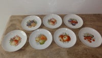Porcelæn, 7 stk. tallerkener med frugt motiver, KPM