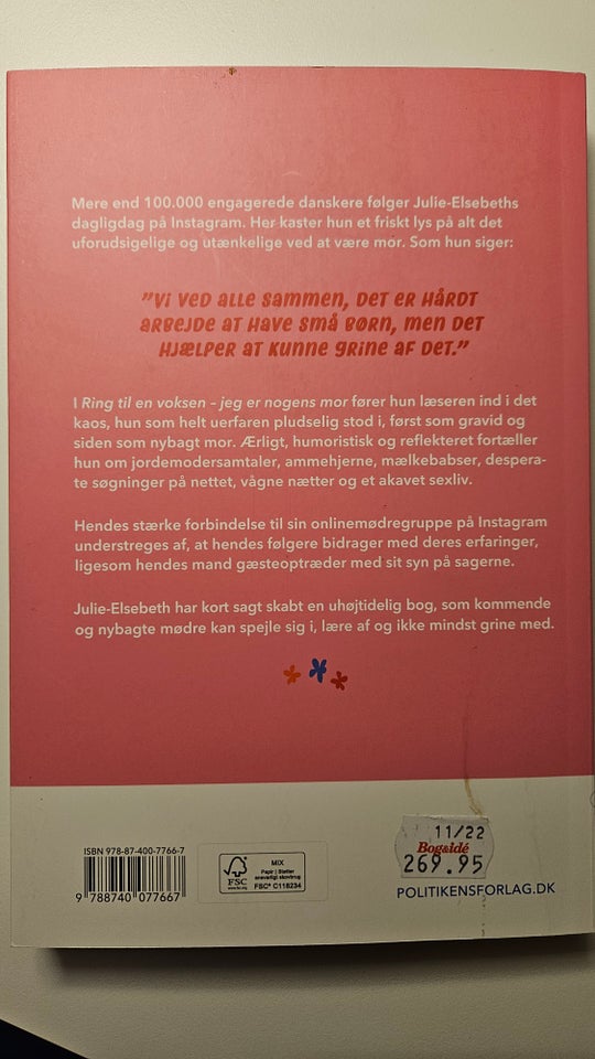 Ring til en voksen, Julie-Elsebeth Johannesen Krog, emne: