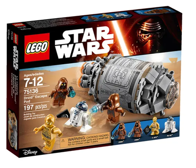 Lego Star Wars, 75136 Droid Escape Pod, Ny og uåbnet æske.
Sæt fra 2016.