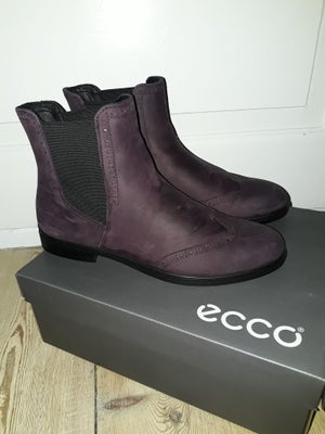 Støvletter, str. 40, Ecco,  lilla,  nubuck,  Næsten som ny, Elegante Chelsea støvletter fra Ecco med