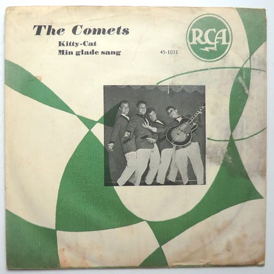 Single, THE COMETS M. JOHNNY CAMPBELL'S ORKESTER, KITTY CAT / MIN GLADE SANG, Pop, The Comets med Jo