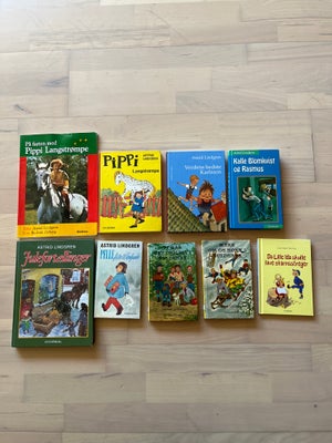 9 BØGER AF ASTRID LINDGREN, ASTRID LINDGREN, Prisen står ud for hver bog
Der er;
På farten med Pippi