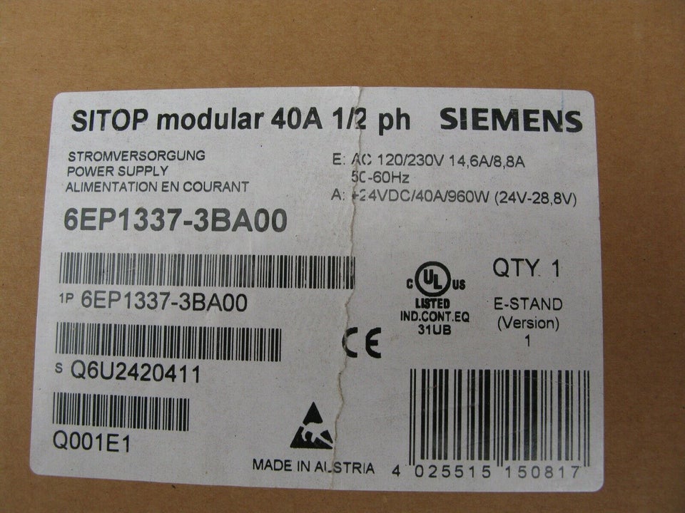 Strømforsyning, Siemens Sitop